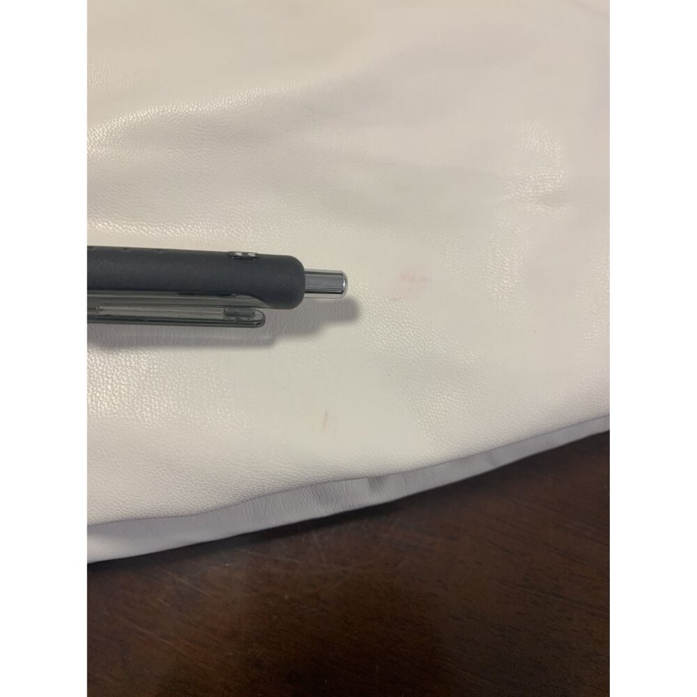 Old Navy White Faux Leather Puffer Vest XL Snap‎ Front - Picture 6 of 9